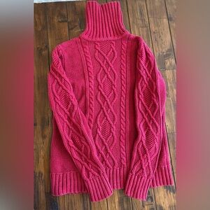 Eddie Bauer red turtleneck sweater size medium